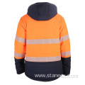 High Visibility Safety Reflective Fleece Hoodie Jacket